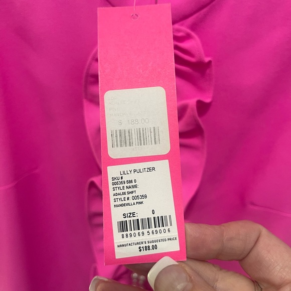 Lilly Pulitzer Pink Ruffled Sheath Dress retail $188 NWT - Picture 13 of 15